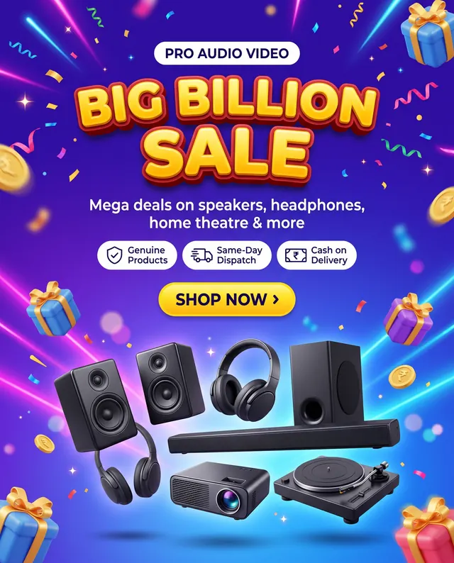 Pro Audio Video Big Billion Sale: bigger sound, brighter experiences