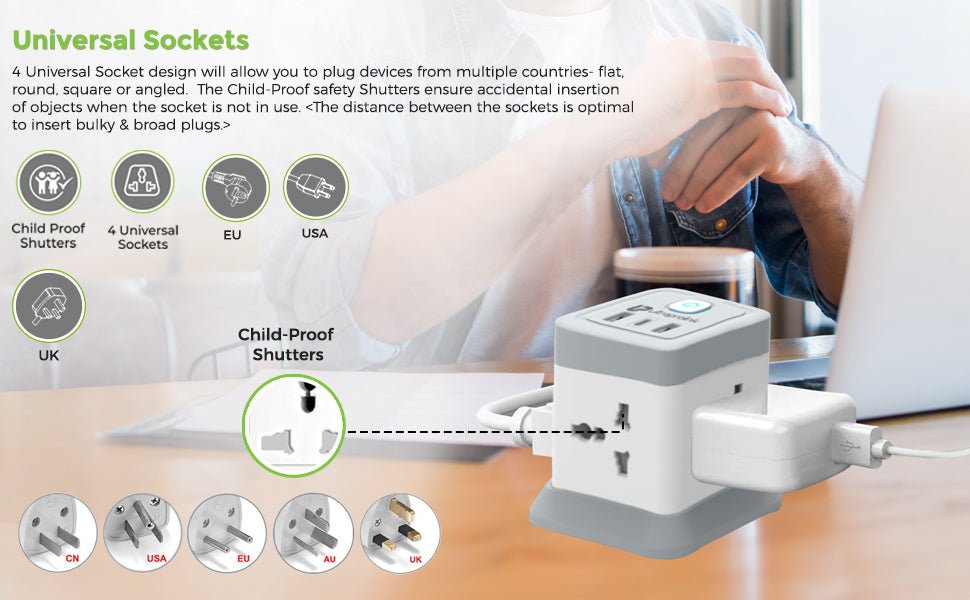 UltraProlink Power Qube Surge Protector UM1050U — surge protector power cube - product photo 3