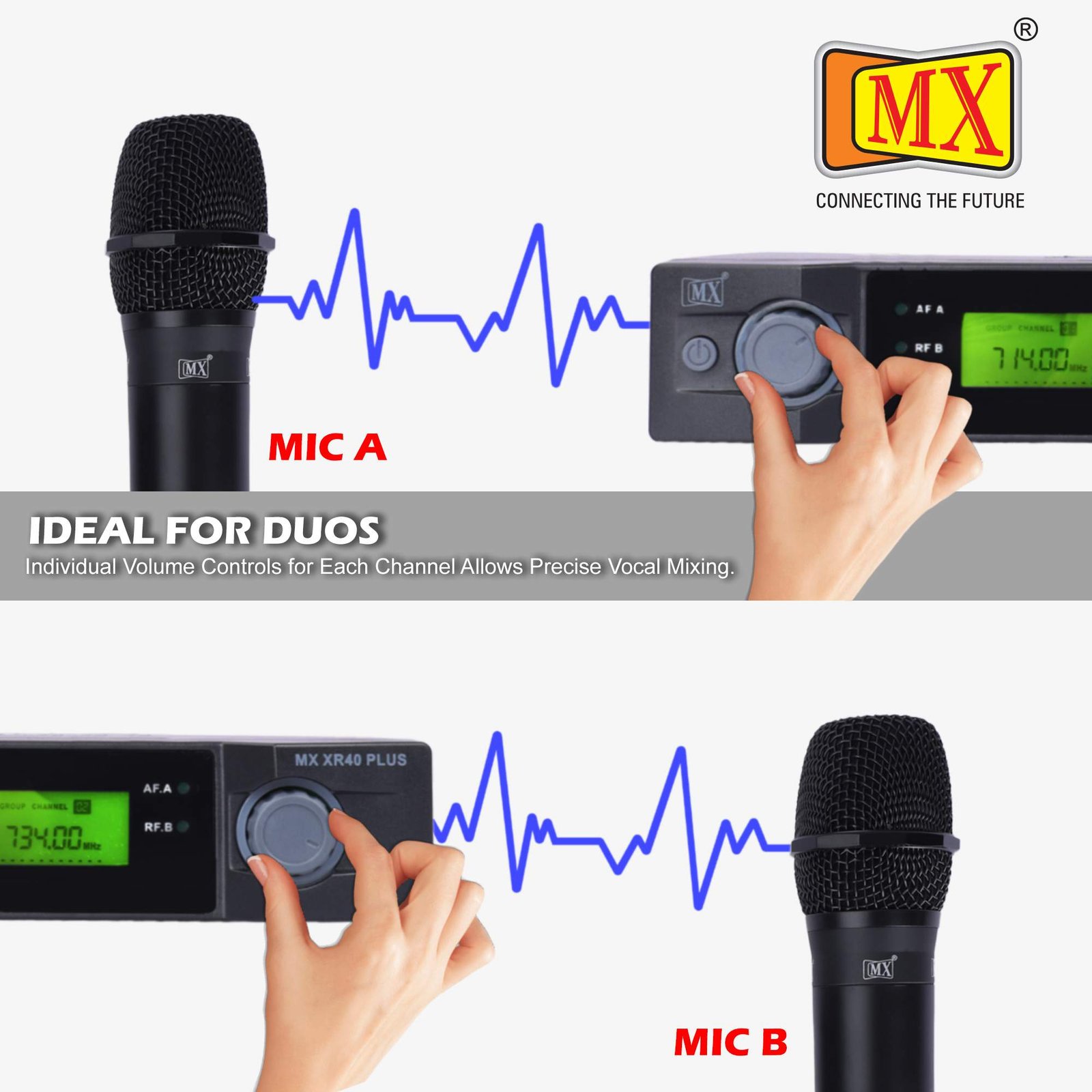 MX XR40HH PLUS UHF WIRELESS MICROPHONE - Image 3
