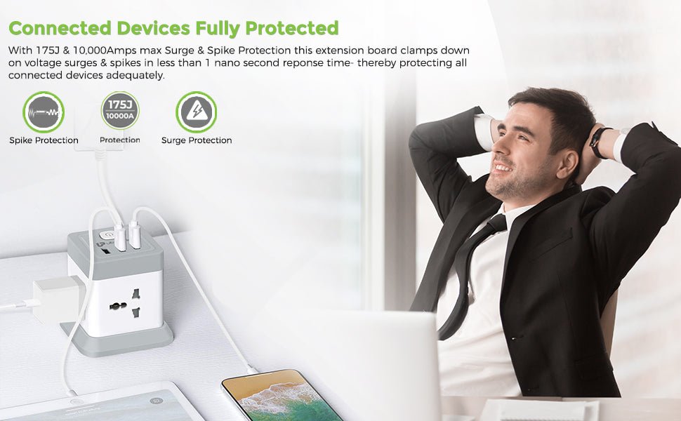 UltraProlink Power Qube Surge Protector UM1050U — surge protector power cube - product photo 5