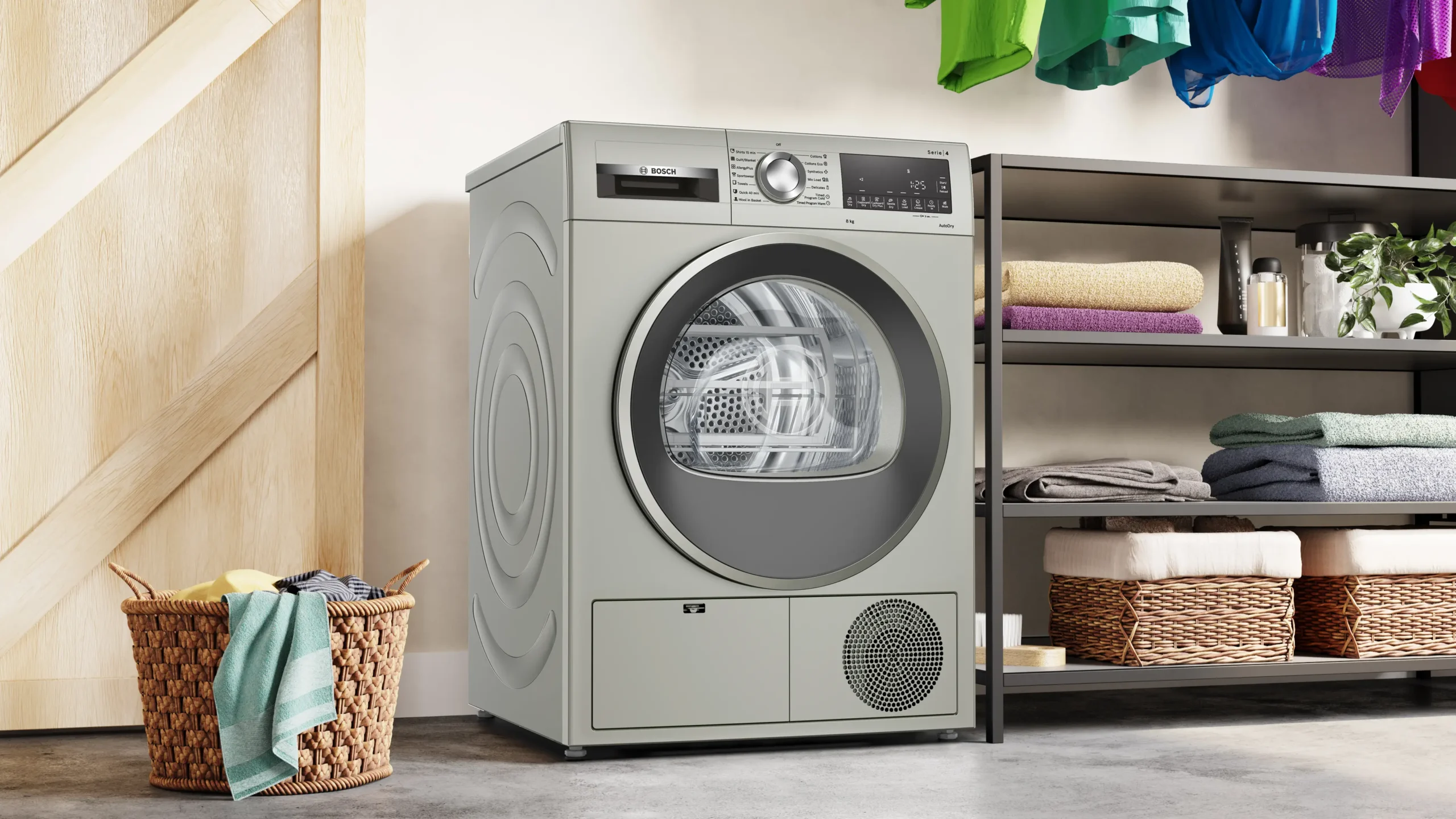 Bosch WPG23108IN Series 4 8kg Condenser Tumble Dryer - Silver Inox