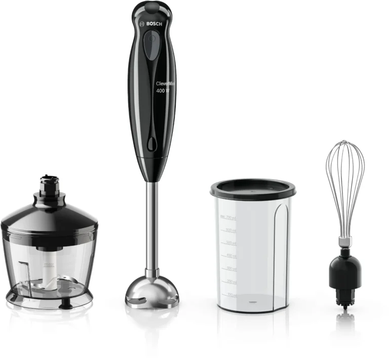 Bosch CLEVERMIXX MS1BG1151I 400W Hand Blender with Chopper and Whisk - Black