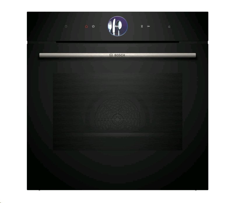 Bosch HSG7361B1 Series 8 Built-in Oven with Steam 71L - Black