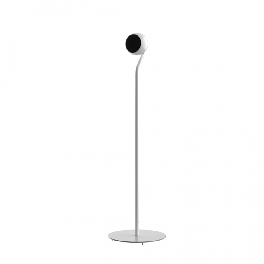 Gallo Acoustics Floor Speaker Stand Pair - white floor stand with sphere