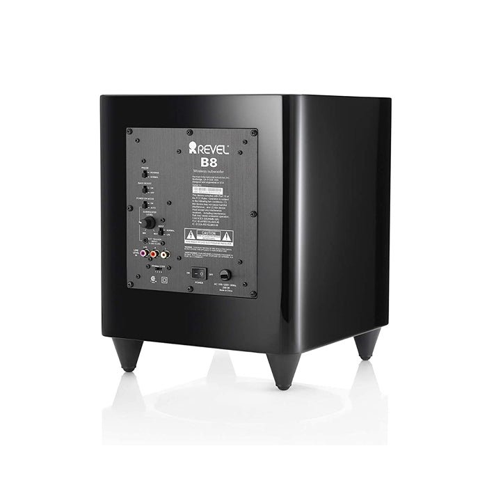 Revel Concerta B8 compact wireless powered subwoofer in high gloss black - product photo 2