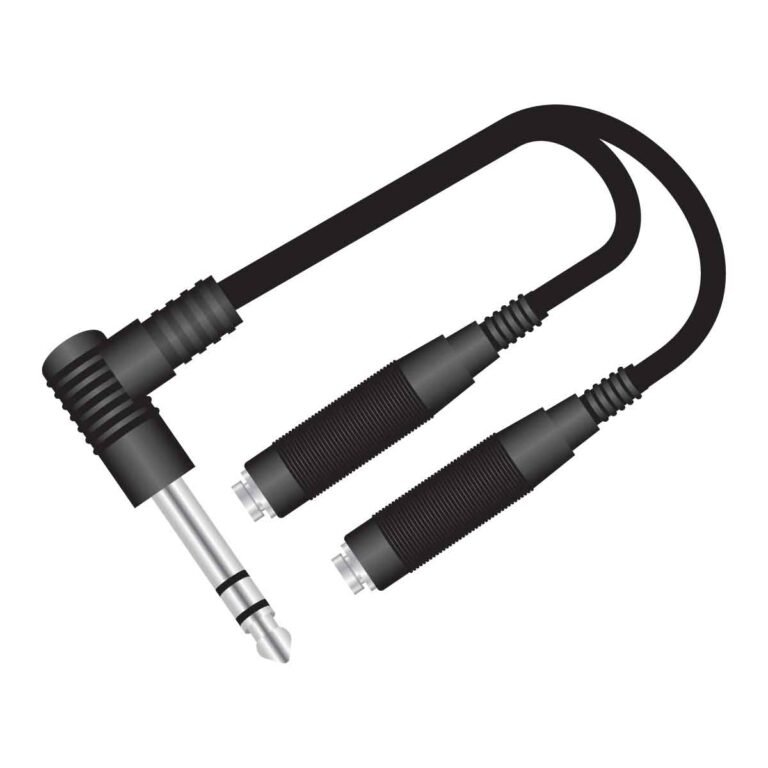 MX 3902 P-38 Right-Angle TRS to Dual TRS Female Cord (0.2m)