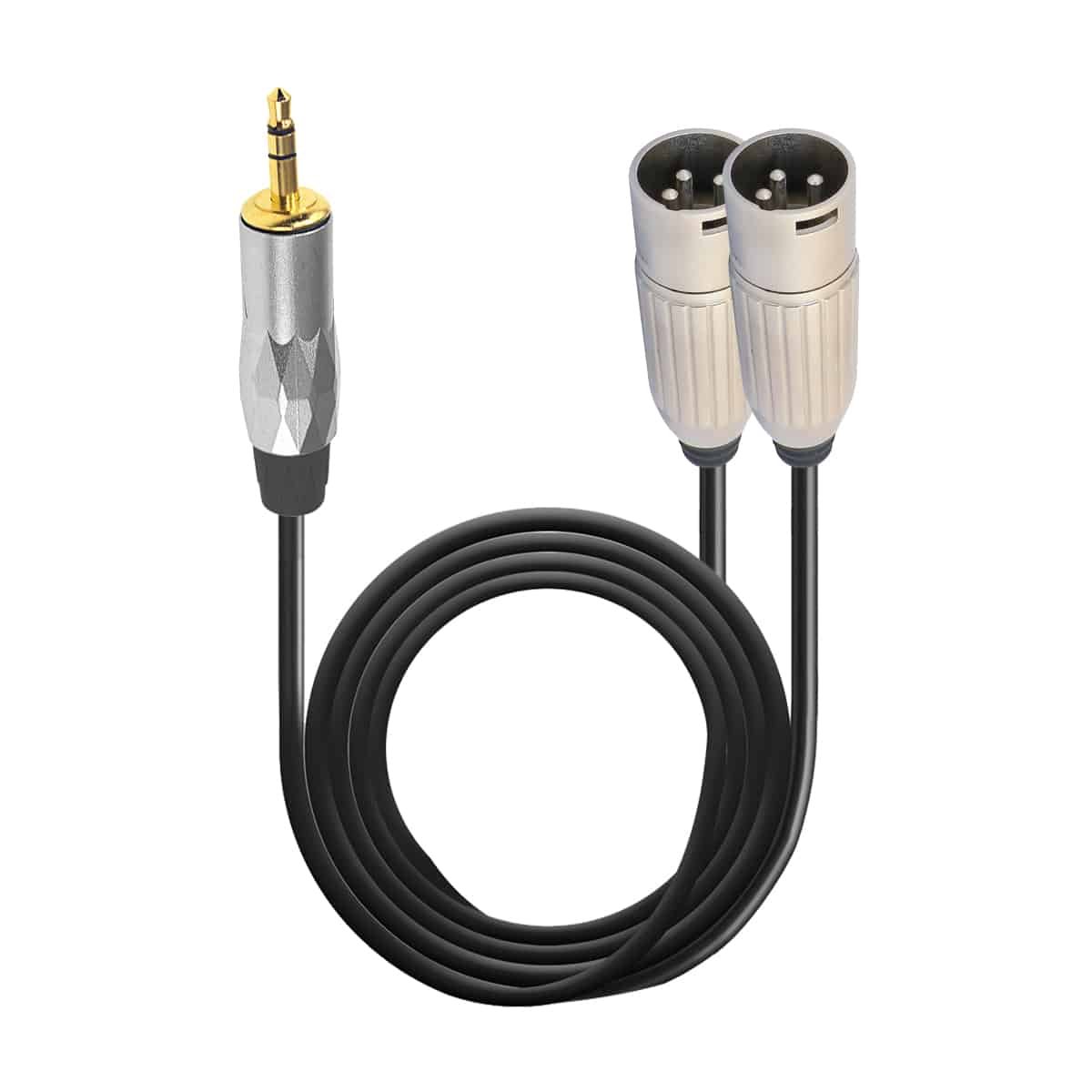 MX 2 RCA to 2 XLR Male Cable (1.5m) — MX stereo breakout cable — audio cable - product photo 1