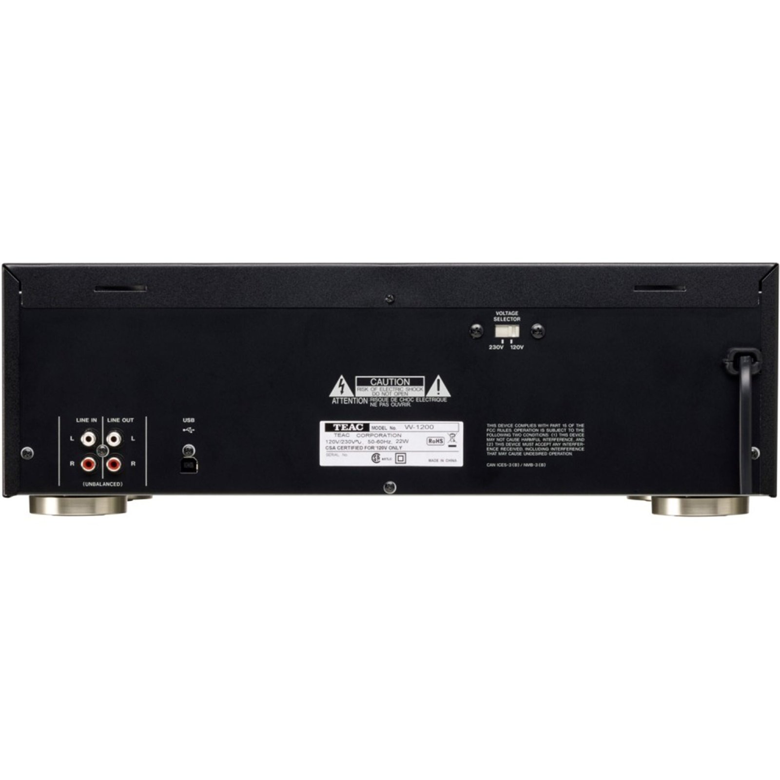 TEAC W-1200 double cassette deck player - product photo 2
