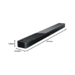 4.avstore bose smart ultra soundbar front angled view with dimension black
