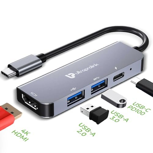 UltraProlink UL1206 4-IN-1 USB-C Hub with 4K HDMI and 100W PD
