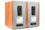 Edifier P12 Passive Bookshelf Speakers - 2-way Speakers With Built-in Wall-mount Bracket - Wood Color - Brown, Auxiliary - Image 4