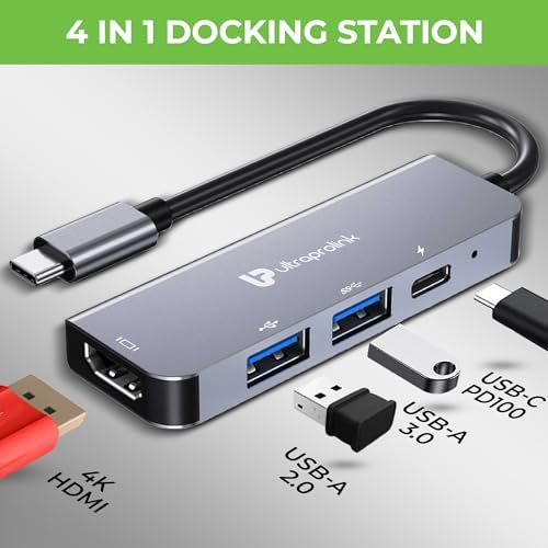 UltraProlink UL1206 4-in-1 USB-C Hub with 4K HDMI and 100W PD — USB-C Multiport Adapter - product photo 3