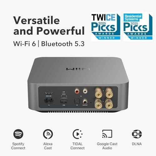 WiiM Amp Pro Streaming Amplifier (Dark Gray) — streaming amplifier - product photo 2