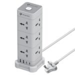 Ultraprolink 16 In 1 Tower Extension Board | Surge Protector & Spike Guard | 12 Ac Sockets (2500w) +2 Usb-a +2 Type C Port 3.4a-17w | 2m Isi Cable Power Strip For Home | Power Tower 12 | Um1190u - Image 9