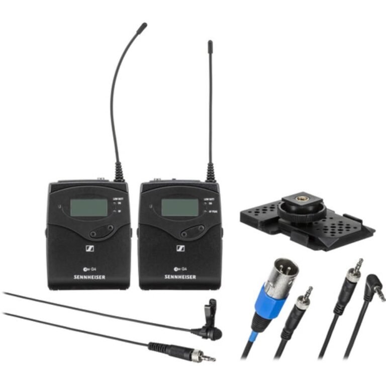 Sennheiser EW 112P G4-A Portable Wireless Lavalier Microphone System | ME 2-II Omni Clip-On Mic | Rugged Bodypack Transmitter| Ideal For Filmmaking, Interviews, DSLR Video & Broadcast