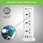 Ultraprolink 16 In 1 Tower Extension Board | Surge Protector & Spike Guard | 12 Ac Sockets (2500w) +2 Usb-a +2 Type C Port 3.4a-17w | 2m Isi Cable Power Strip For Home | Power Tower 12 | Um1190u - Image 2
