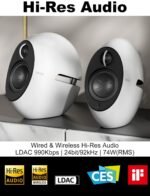 Edifier E25hd 2.0 Bluetooth Multimedia Speaker, 74w Rms, Hi-res Audio, Ldac, Optical & Aux Inputs, Touch & Remote Control, Elegant Design- White - Image 2
