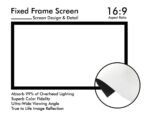 Big Vue 133 Inches Fixed Frame Projector Screen 16:9 Diagonal Active 3d 4k Ultra Hd Projector Screen For Classroom, Office & Home Theater (133 Inch, White) - Image 4