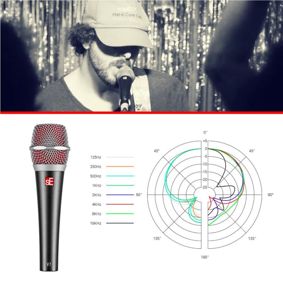 sE Electronics V7 Dynamic Supercardioid Microphone — Handheld Vocal Microphone - product photo 3