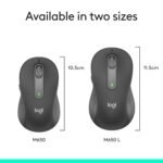 Logitech Signature M650 L Full Size Wireless Mouse - For Large Sized Hands, 2-year Battery, Silent Clicks, Customisable Side Buttons, Bluetooth - Graphite - Image 9