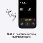 Apple Airpods Pro 3 Wireless Earbuds, Active Noise Cancellation, Live Translation, Heart Rate Sensing, Bluetooth Headphones, Spatial Audio, High-fidelity Sound, Usb-c Charging, In Ear - Image 2