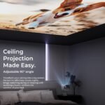 Lenyes Lpr01 Smart Portable Projector | Android Tv Built-in | Auto Focus & Keystone Correction | 720p Hd | 3 W Speaker | Ceiling Projection With 90° Tilt | Wi-fi + Bluetooth Compact Design - Image 6