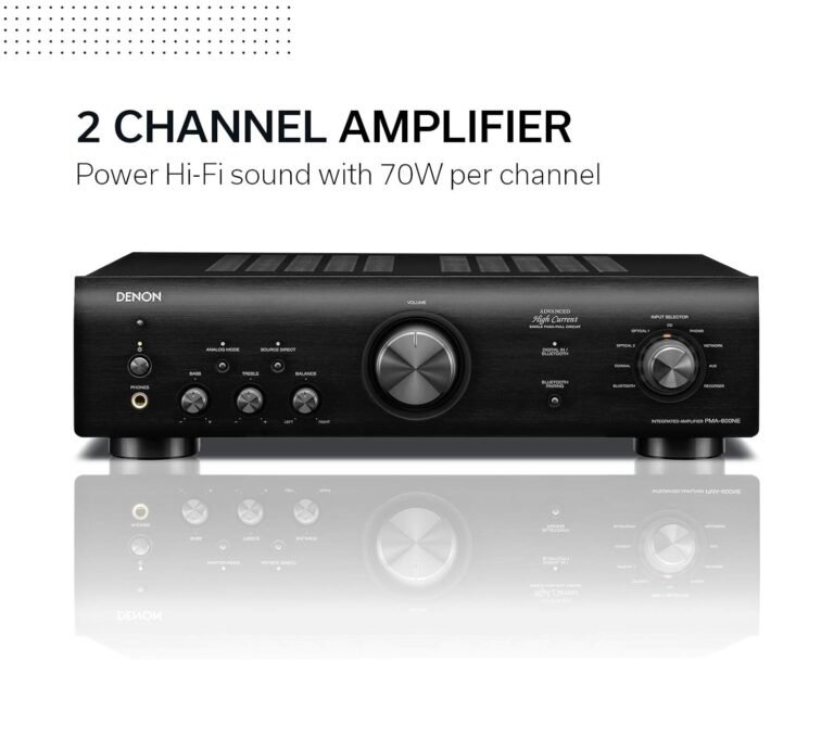 Denon PMA-600NE Stereo Integrated Amplifier | Bluetooth Connectivity | 70W X 2 Channels | Built-In DAC And Phono Pre-Amp | Analog Mode | Advanced Ultra High Current Power