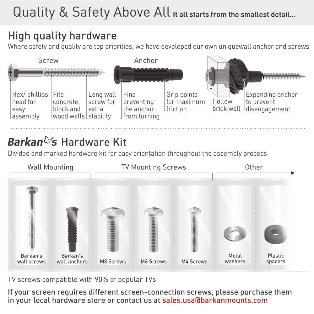Barkan Full-Motion TV Wall Bracket - Image 6