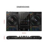 Pioneer Ddj-flx10 4-channel Professional Dj Controller - Black Bundle With Case, Laptop Stand, Headphones, Xlr Microphone Cable, And Austin Bazaar Polishing Cloth - Image 8
