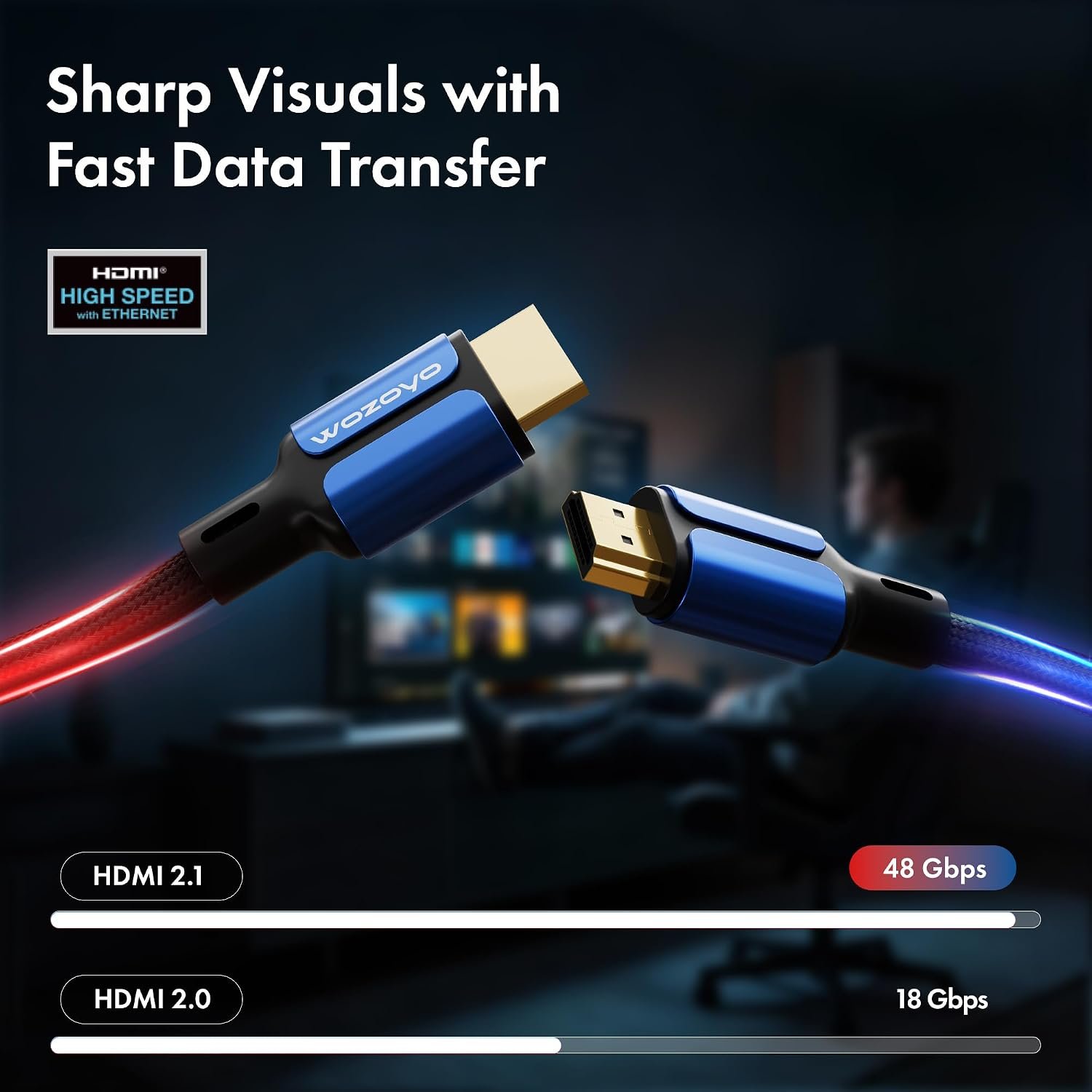 Wozoyo HDMI Cable 2.1 2 Metre - Image 6