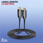 Honeywell Hdmi Aoc 2.1 Complaint 15 Meters, Transmission Speed Of 48gbps, Supports Uhd Resolution Of 8k@60hz, Male-to-male, High-speed Fiber Optics Cable, Compatible With Tv, Gaming Console, Etc. - Image 8