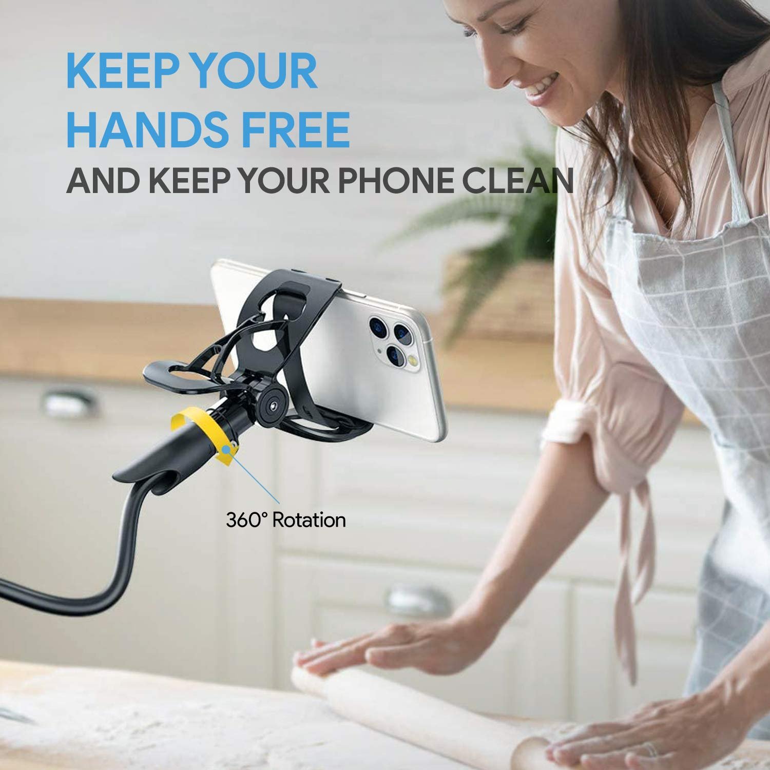 Amkette Flexi Phone Holder With Flexible Arm And Clamp - Image 3