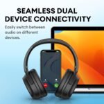 Edifier Wh700nb Active Noise Cancelling Headphones - 68h Playtime - Ai Call Noise Cancellation - Dual Device Connection - Lightweight & Foldable Design - Fast Charge - Bluetooth 5.3 - Black - On Ear - Image 7