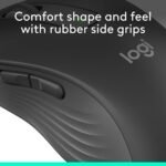 Logitech Signature M650 L Full Size Wireless Mouse - For Large Sized Hands, 2-year Battery, Silent Clicks, Customisable Side Buttons, Bluetooth - Graphite - Image 8