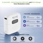 Ultraprolink Sonic Vibe | Dual Wireless Lavalier Collar Mic With Charging Case |type-c Receiver |anc & Echo| 15h Use Time, 164’ Ft Range For Youtube, Vlogs, Podcasts| Um1215| White - Image 3