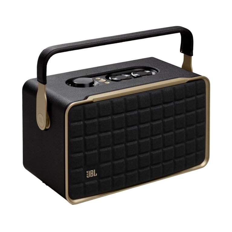 Jbl Authentics 300, Portable Smart Home Wifi Speaker & Music Streaming,upto 8hrs Playtime, Voice Assist & Bluetooth Connectivity,automatic Calibration,compatible With Google Home & Alexa, Retro Design