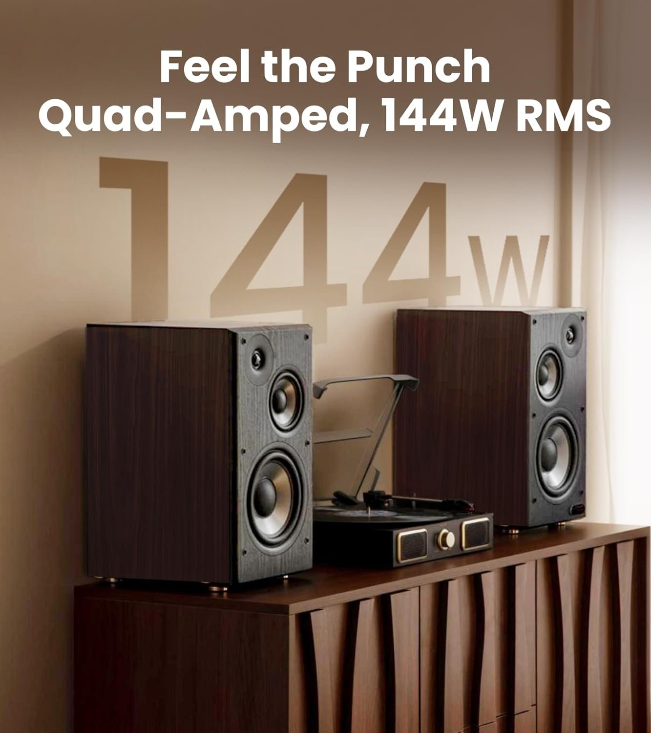 719D1Py0r9L._SL1500_ Edifier R2750db Mkii Powered Bookshelf Speakers, 144w 3-way Active Studio Monitor With Sub Out, Hi-res Audio, Bluetooth 6.0 With Ldac, Hdmi/optical/coaxial For Turntable, Pc, Home Audio - Walnut - Image 1