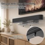 Wall Mount For Sonos Beam Soundbar Sturdy Metal Mounting Bracket Compatible With Sonos Beam Sound Bar Tv Wall Mounts, Black - Image 2