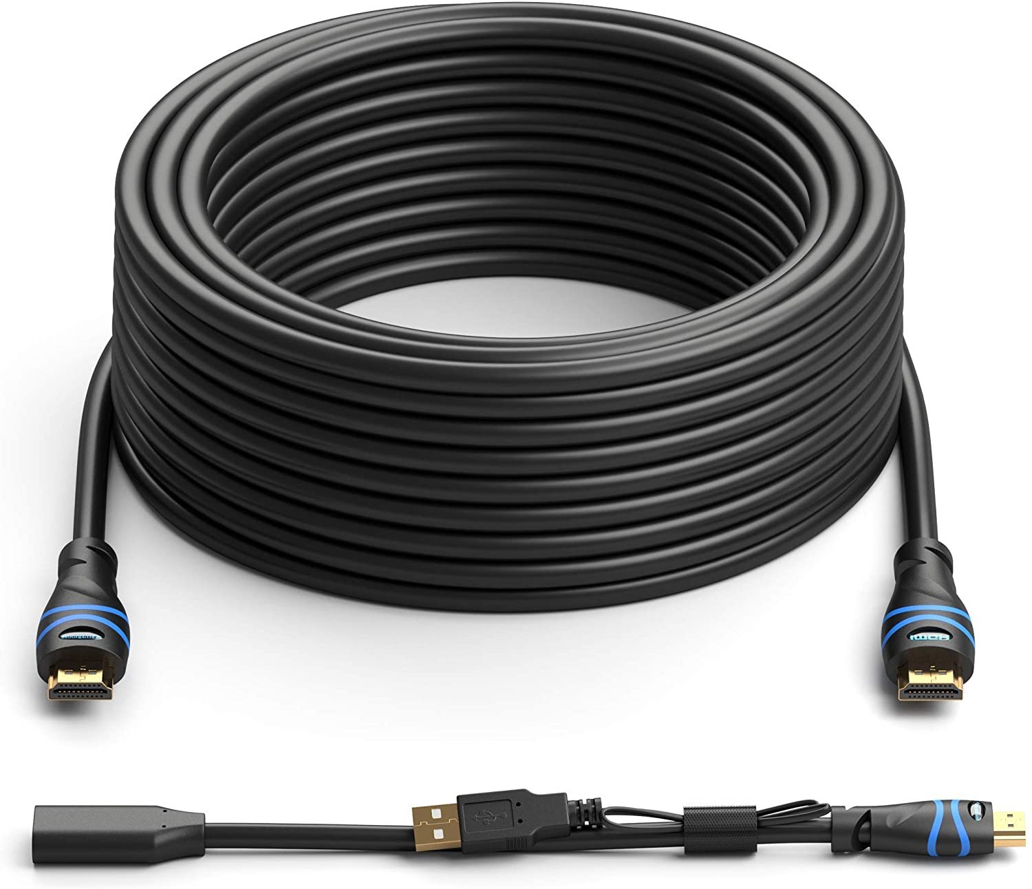 BlueRigger 4K HDMI Cable 35ft CL3 — 35ft 4K HDMI cable with signal booster - product photo 1