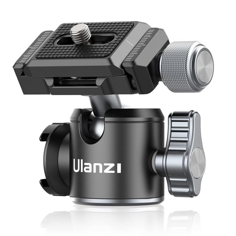 Ulanzi U-80L Ball Head Tripod - 360 Degree Panoramic, Arca Quick Release, Cold Shoe, 10kg Load