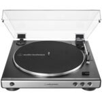 Audio-technica At-lp60x-gm Fully Automatic Belt-drive Stereo Turntable, Gunmetal/black, Hi-fi, 2 Speed, Dust Cover, Anti-resonance, Die-cast Aluminum Platter