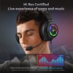 Edifier G35 Pc Gaming Headset Hi-res Sound Quality Usb Over-ear Headphone With 7.1 Surrounding Sound, 50mm Hybrid Driver, Enc Noise Cancelling Mic, 16.8m Rgb Light For Pc Ps4 Mac Laptop Desktop Black - Image 2