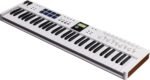 Arturia Keylab Essential 61 Mk3 Midi Controller With 61 Velocity-sensitive Keys, 9 Encoders, 9 Sliders, 8 Rgb Pads - Usb-c, Midi Out, Lcd Screen, Bundled Software And Daw Integration - White
