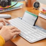 Logitech K580 Slim Multi-device Wireless Keyboard – Bluetooth/receiver, Compact, Easy Switch, 24 Month Battery, Win/mac, Desktop, Tablet, Smartphone, Laptop Compatible - White - Image 5