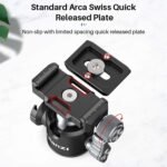 Ulanzi U-80L Ball Head Tripod - 360 Degree Panoramic, Arca Quick Release, Cold Shoe, 10kg Load - Image 3