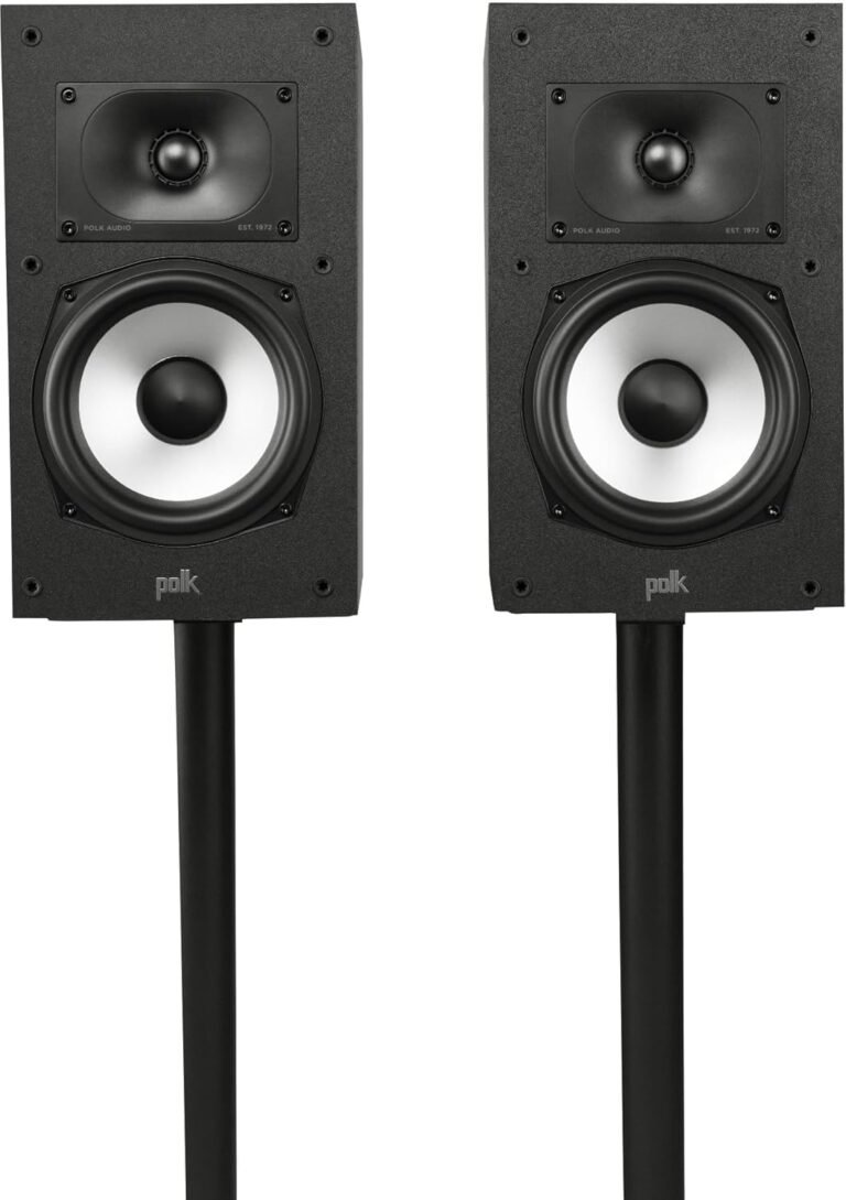 Polk Audio Monitor XT20 1" Terylene Tweeter & 6.5" Dynamically Balanced Woofer, Bookshelf Speaker (pair) Black