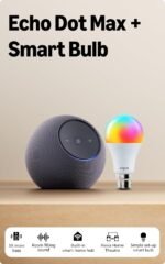 All-new Amazon Echo Dot Max, Alexa Speaker With 3x Bass And Room-filling Sound, Hands-free Smart Home Management, Bluetooth, Graphite