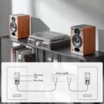 Edifier P12 Passive Bookshelf Speakers - 2-way Speakers With Built-in Wall-mount Bracket - Wood Color - Brown, Auxiliary - Image 5