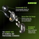 Shure Se215-k In-ear Sound Monitor Headphone (black),wired | Professional In-ear Monitors With Deep Bass, Single Dynamic Driver, Secure Fit, Detachable Cable And Carrying Case - Image 5