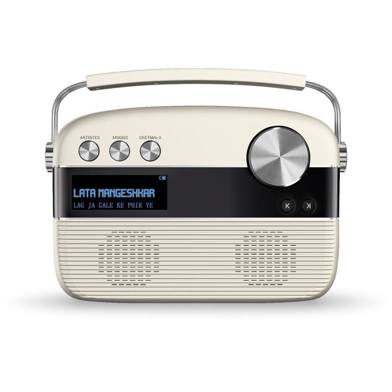 Saregama Carvaan Hindi - Portable Music Player With 5000 Preloaded Songs, FM/BT/AUX (Porcelain White)